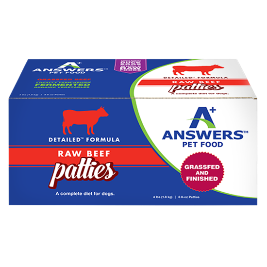 Answers Pet Food  Detailed Beef Formula for Dogs - Patties Online Hot Sale