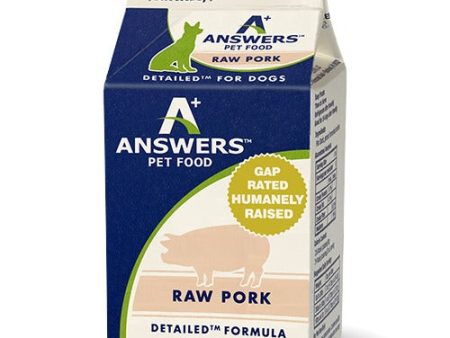 Answers Pet Food Detailed Pork Formula for Dogs - Carton Supply