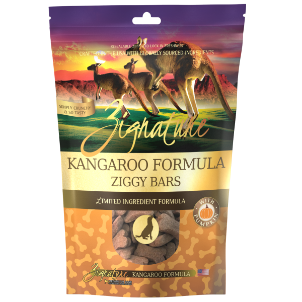 Zignature Ziggy Bars Kangaroo Formula Dog Treats Fashion