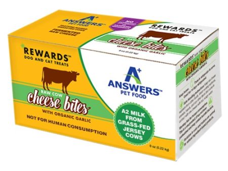 Answers RewardsTM Raw Cow Cheese Bites – Organic Garlic For Sale