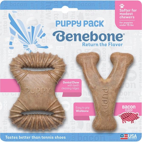 Benebone Puppy Dental Dog Chew Toy Pack Discount