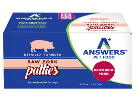 Answers Pet Food Detailed Pork Formula for Dogs - Patties Discount